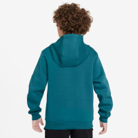 Nike Sportswear Club Fleece Trainingspak Hooded Kids Turquoise Wit