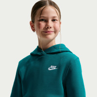 Nike Sportswear Club Fleece Hoodie Kids Turquoise Wit