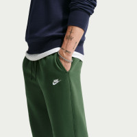 Pantalon de survêtement en polaire Nike Sportswear Club vert foncé et blanc