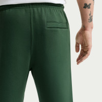 Pantalon de survêtement en polaire Nike Sportswear Club vert foncé et blanc