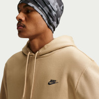 Nike Sportswear Club Fleece Hoodie Donkerbeige Donkerblauw