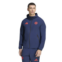 adidas Bayern München Tiro Travel Trainingspak 2026-2027 Donkerblauw Rood
