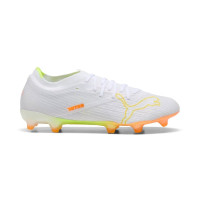 PUMA Ultra Nitro 7 Match Gras Voetbalschoenen (FG) Wit Geel Oranje