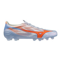 Mizuno Alpha III Japan Gazon Naturel Chaussures de Foot (FG) Bleu Clair Bleu Orange