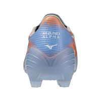 Mizuno Alpha III Japan Gazon Naturel Chaussures de Foot (FG) Bleu Clair Bleu Orange