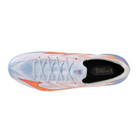 Mizuno Alpha III Japan Gazon Naturel Chaussures de Foot (FG) Bleu Clair Bleu Orange