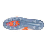 Mizuno Alpha III Elite Gazon Naturel Chaussures de Foot (FG) Bleu Clair Bleu Orange