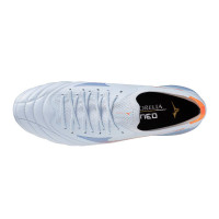 Mizuno Morelia Neo V Beta Elite Gazon Naturel Chaussures de Foot (FG) Bleu Clair Bleu Orange