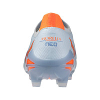 Mizuno Morelia Neo V Beta Elite Gazon Naturel Chaussures de Foot (FG) Bleu Clair Bleu Orange