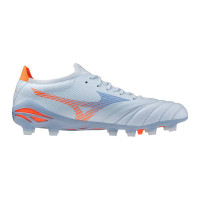 Mizuno Morelia Neo V Beta Pro Gazon Naturel Chaussures de Foot (FG) Bleu Clair Bleu Orange