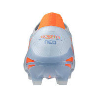 Mizuno Morelia Neo V Beta Pro Gazon Naturel Chaussures de Foot (FG) Bleu Clair Bleu Orange