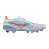 Mizuno Morelia Neo V Beta Elite Crampons Vissés Chaussures de Foot (SG) Bleu Clair Bleu Orange