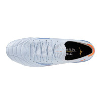 Mizuno Morelia Neo V Beta Elite Crampons Vissés Chaussures de Foot (SG) Bleu Clair Bleu Orange
