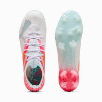PUMA Ultra Nitro 7 Ultimate Gazon Naturel Chaussures de Foot (FG) Femmes Blanc Orange Vif Rose Bleu Clair