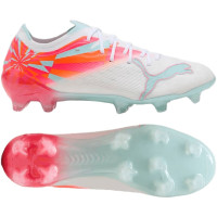 PUMA Ultra Nitro 7 Ultimate Gazon Naturel Chaussures de Foot (FG) Femmes Blanc Orange Vif Rose Bleu Clair
