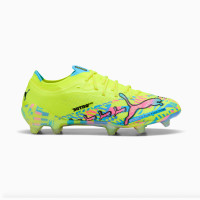 PUMA Ultra Nitro 7 Ultimate ADV Gazon Naturel Chaussures de Foot (FG) Vert Néon Bleu Vif Rose Vif