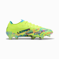 PUMA Ultra Nitro 7 Ultimate ADV Gazon Naturel Chaussures de Foot (FG) Vert Néon Bleu Vif Rose Vif