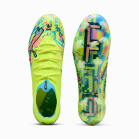 PUMA Ultra Nitro 7 Ultimate ADV Gazon Naturel Chaussures de Foot (FG) Vert Néon Bleu Vif Rose Vif