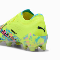 PUMA Ultra Nitro 7 Ultimate ADV Gazon Naturel Chaussures de Foot (FG) Vert Néon Bleu Vif Rose Vif