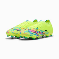 PUMA Ultra Nitro 7 Match Gazon Naturel Artificiel Chaussures de Foot (MG) Vert Néon Bleu Vif Rose Vif