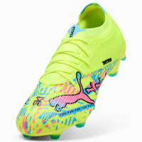 PUMA Ultra Nitro 7 Match Gazon Naturel Artificiel Chaussures de Foot (MG) Vert Néon Bleu Vif Rose Vif