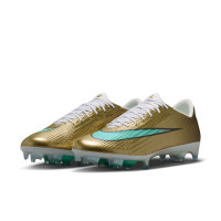 Nike Zoom Mercurial Superfly 11 Mbappé Elite Gras Voetbalschoenen (FG) Goud Groen Wit