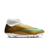 Nike Mercurial Superfly 11 Mbappé Academy Gras / Kunstgras Voetbalschoenen (MG) Goud Groen Wit