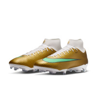 Nike Mercurial Superfly 11 Mbappé Academy Gras / Kunstgras Voetbalschoenen (MG) Goud Groen Wit