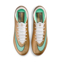 Nike Zoom Mercurial Superfly 11 Mbappé Elite Gazon Artificiel Chaussures de Foot (AG) Doré Vert Blanc
