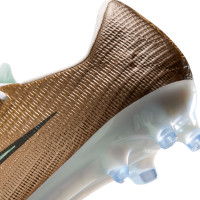 Nike Zoom Mercurial Superfly 11 Mbappé Elite Gazon Artificiel Chaussures de Foot (AG) Doré Vert Blanc