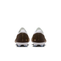 Nike Mercurial Vapor 17 Mbappé Pro Gazon Naturel Chaussures de Foot (FG) Enfants Doré Vert Blanc
