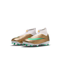 Nike Zoom Mercurial Superfly 11 Academy Gazon Naturel Artificiel Chaussures de Foot (MG) Tout-Petits Doré Vert Blanc