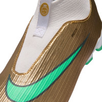 Nike Zoom Mercurial Superfly 11 Academy Gazon Naturel Artificiel Chaussures de Foot (MG) Tout-Petits Doré Vert Blanc