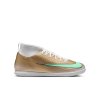 Nike Mercurial Superfly 11 Mbappé Club Zaalvoetbalschoenen (IN) Kids Goud Groen Wit