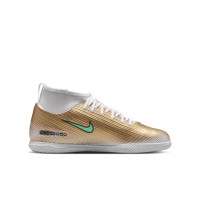 Nike Mercurial Superfly 11 Mbappé Club Zaalvoetbalschoenen (IN) Kids Goud Groen Wit