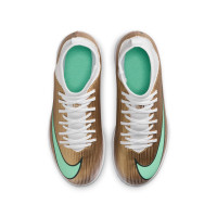 Nike Mercurial Superfly 11 Mbappé Club Zaalvoetbalschoenen (IN) Kids Goud Groen Wit