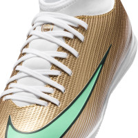 Nike Mercurial Superfly 11 Mbappé Club Zaalvoetbalschoenen (IN) Kids Goud Groen Wit