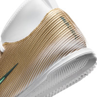 Nike Mercurial Superfly 11 Mbappé Club Zaalvoetbalschoenen (IN) Kids Goud Groen Wit
