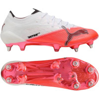 PUMA Ultra Nitro 7 Ultimate IJzeren-Nop Voetbalschoenen (SG) Wit Felrood Zwart