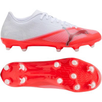 PUMA Ultra 7 Play Gazon Naturel Artificiel Chaussures de Foot (MG) Blanc Rouge Vif Noir