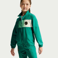 Nike Kylian Mbappé Woven Trainingspak Kids Groenblauw Mintgroen Goud