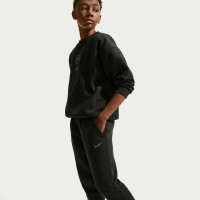 Nike Kylian Mbappé Club Fleece Trainingspak Hooded Kids Zwart Goud