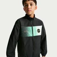Nike Kylian Mbappé Woven Trainingspak Kids Zwart Mintgroen Goud