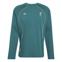T-shirt à manches longues adidas Liverpool Originals blanc turquoise
