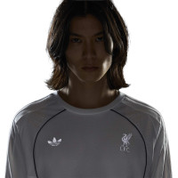 adidas Liverpool Originals T-Shirt Lange Mouwen Wit Zilver Zwart