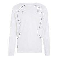 adidas Liverpool Originals T-Shirt Lange Mouwen Wit Zilver Zwart
