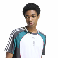 adidas Liverpool Originals Pre-Match Trainingsshirt Wit Turquoise Donkergrijs Zilver