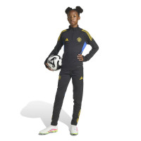 adidas Manchester United Haut d'Entraînement 1/4-Zip 2025-2026 Enfants Noir Bleu Jaune