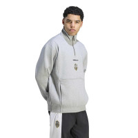 adidas Juventus EQT Trainingspak 1/4-Zip Grijs Zwart Wit