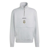 adidas Juventus EQT Trainingstrui 1/4-Zip Grijs Zwart